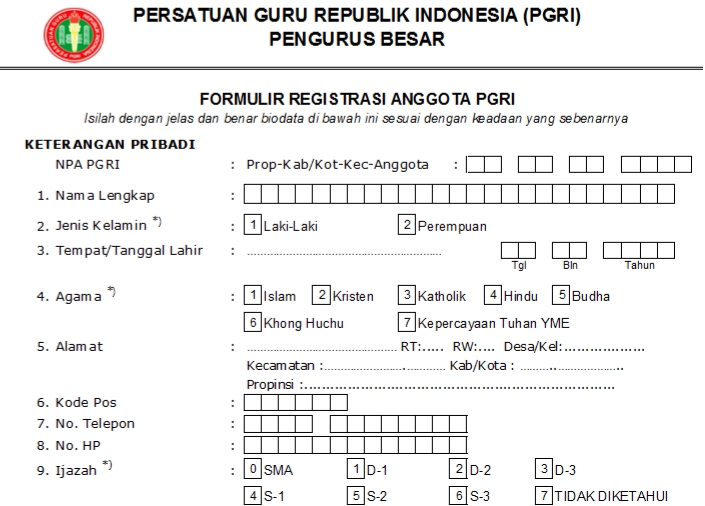 Pendaftaran PGRI Nagekeo - Persatuan Guru Republik Indonesia Cabang Nagekeo